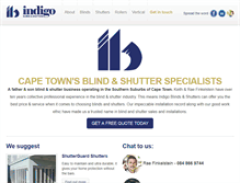 Tablet Screenshot of indigoblinds.co.za